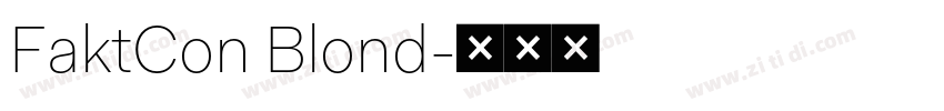 FaktCon Blond字体转换